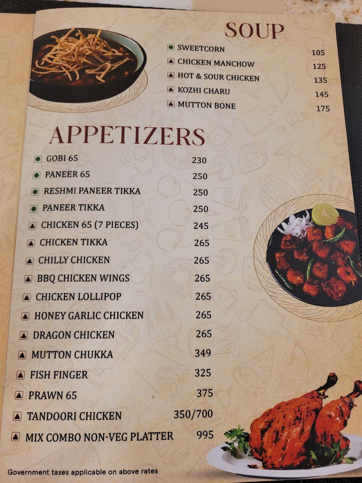 Mirchi Express Restaurant menu