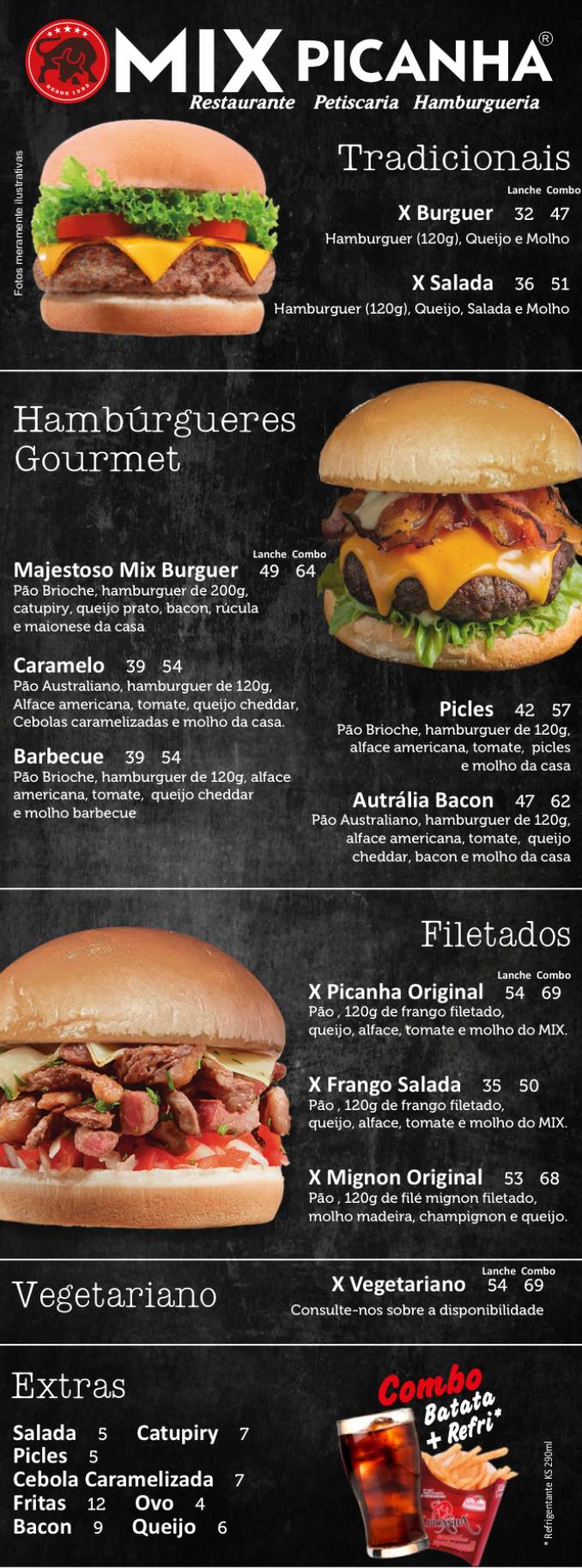 Mix Picanha Olímpia cardápio