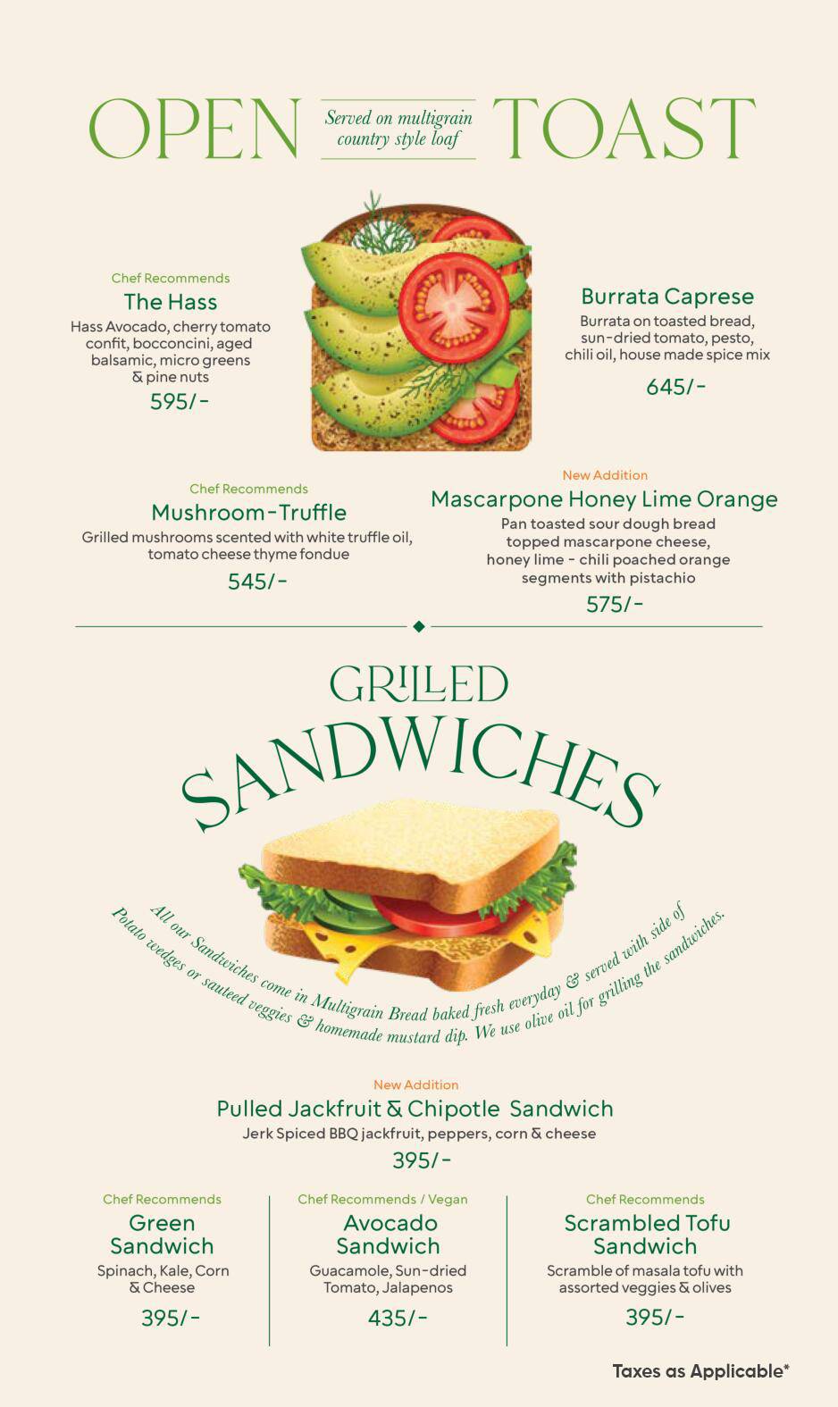 MyFresh Kitchen & Cafe menu