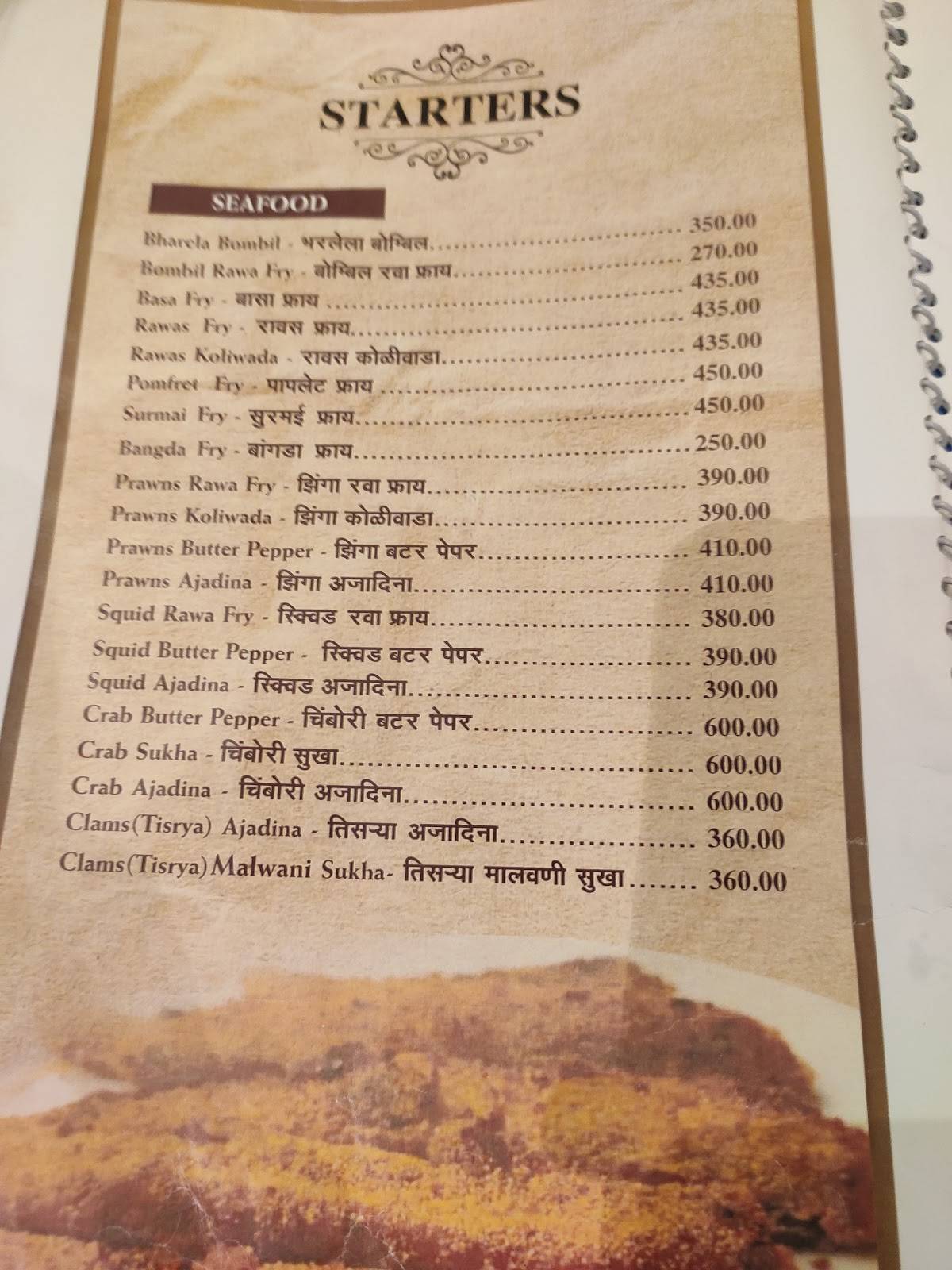 Nashik Lunch Home menu