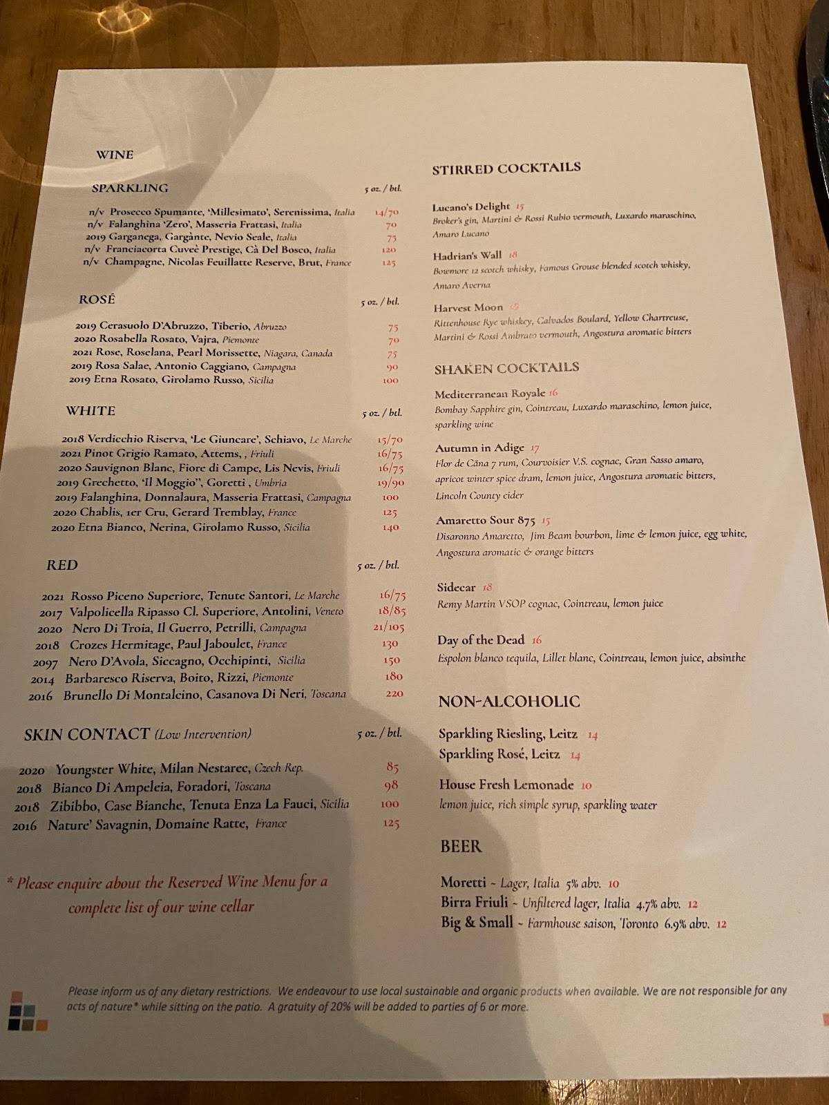 Menu de Noce