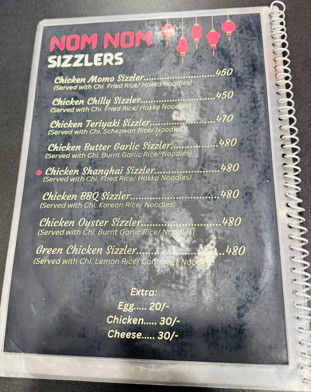 Nom Nom menu
