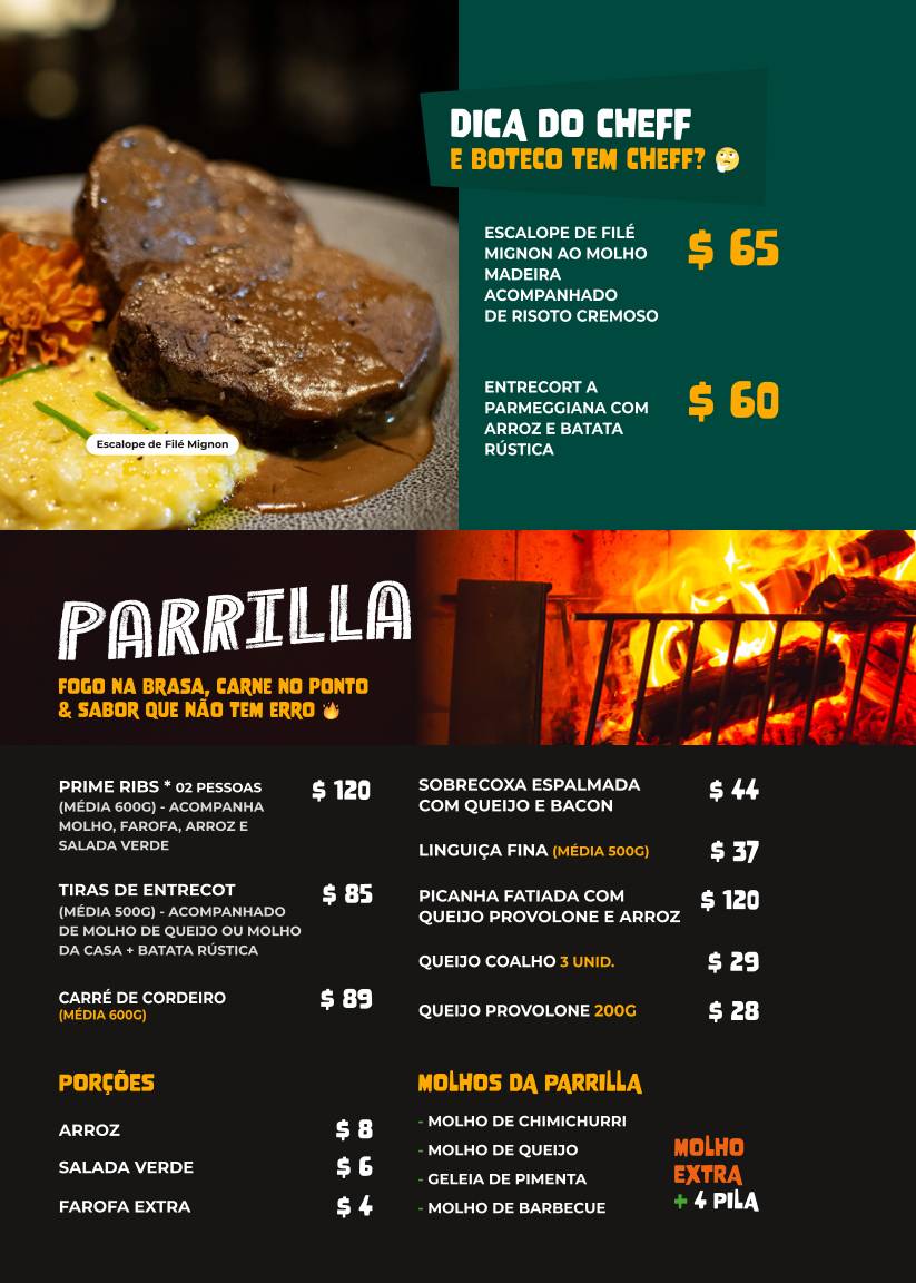 O Seu Boteco cardápio