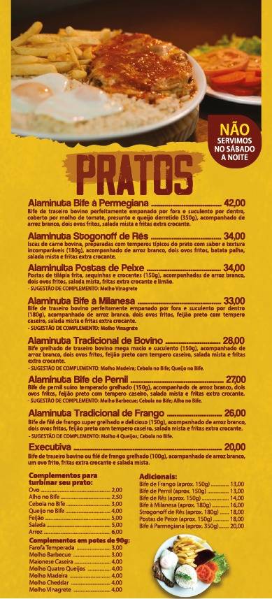 Paçokinha - Restaurante e Lancheria cardápio