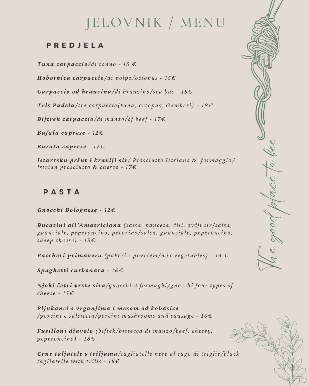 Menu di Padela 