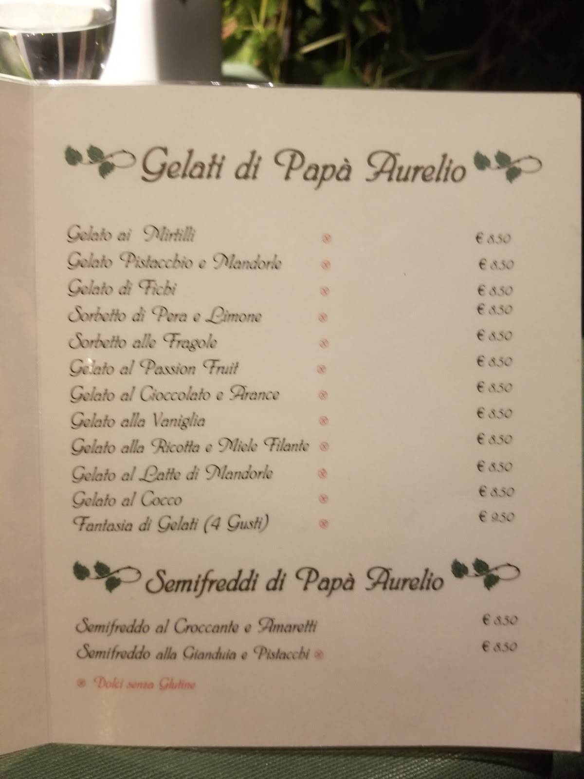 Menu di Pagnanelli 