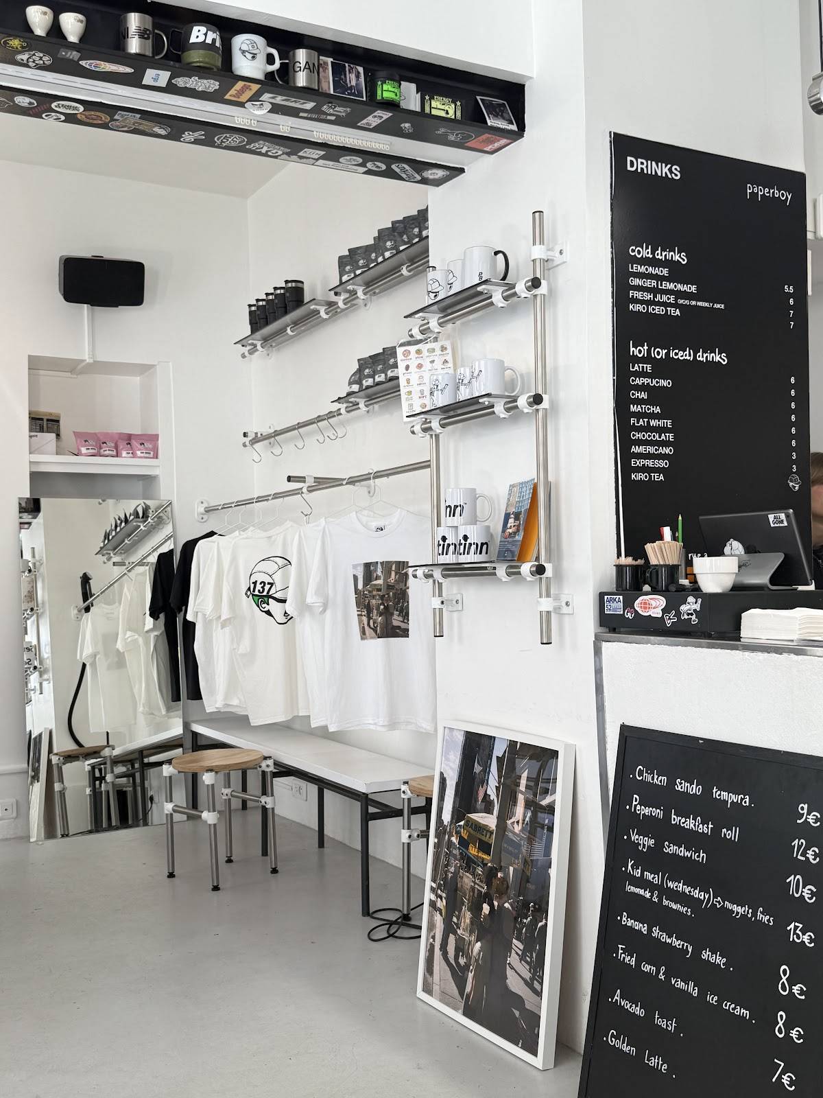 Menu de Paperboy Paris