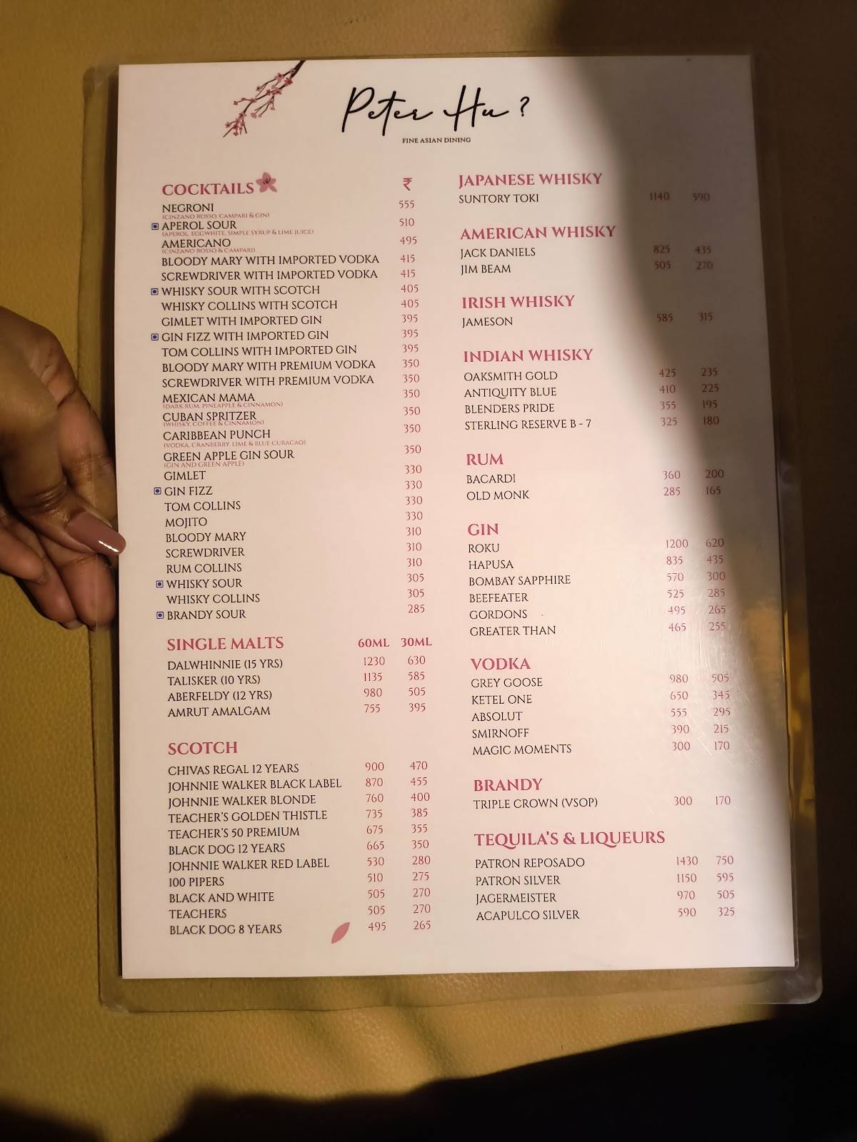 Peter Hu ? menu