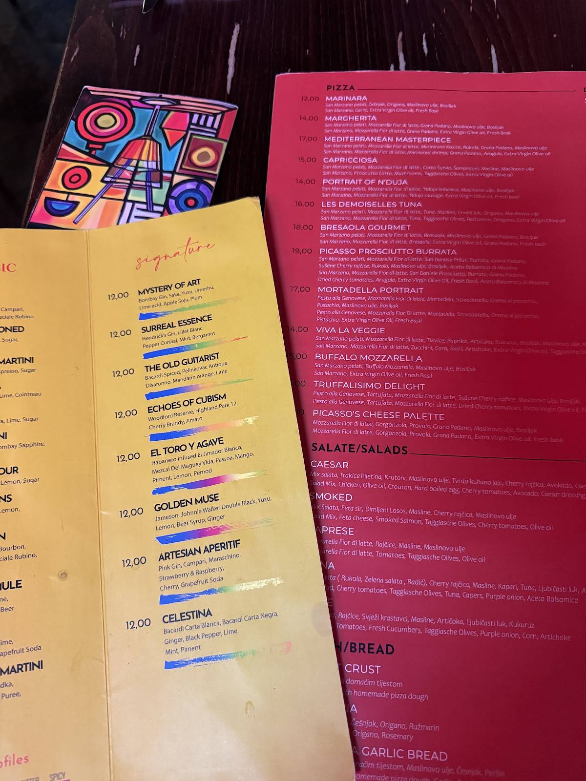 Menu di Picasso Pizza&Bar 