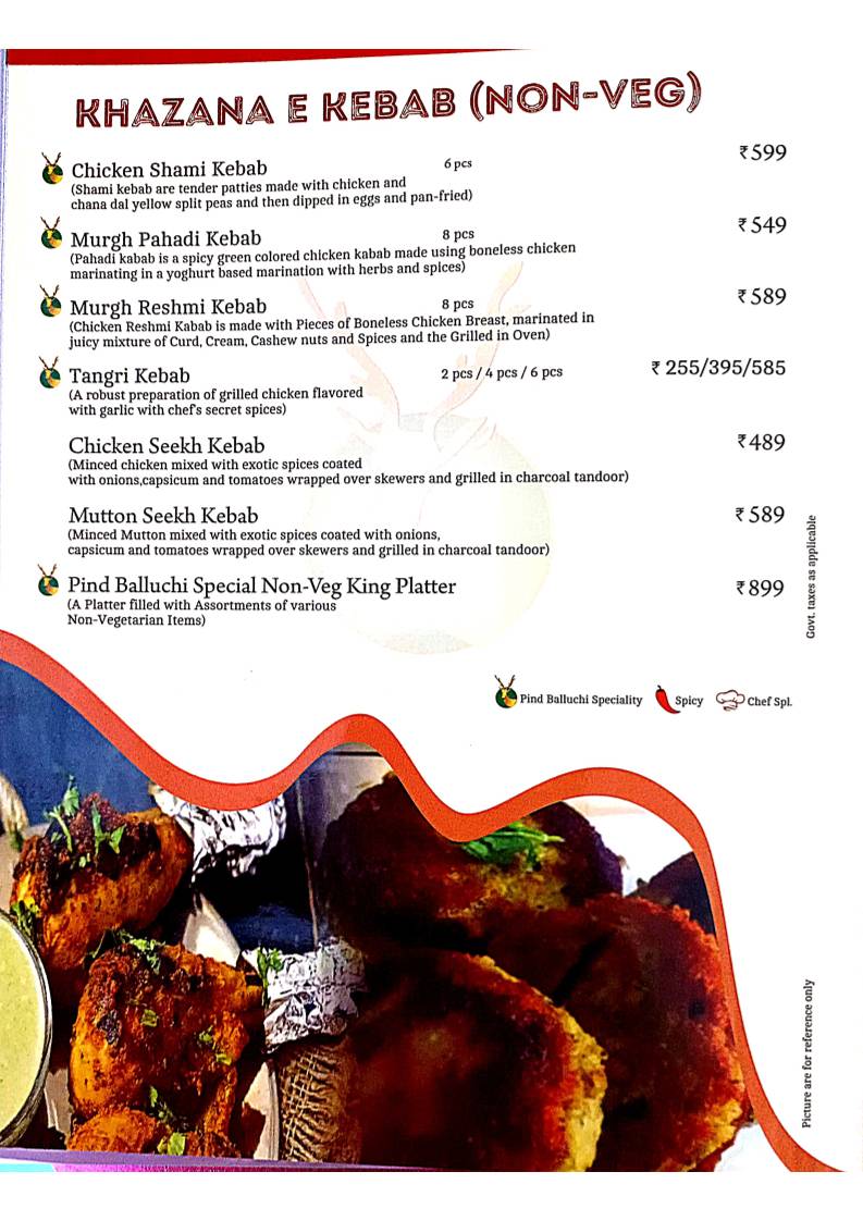 Pind Balluchi - Family Restaurant in Kanpur, Best Family Restaurant in kanpur menu