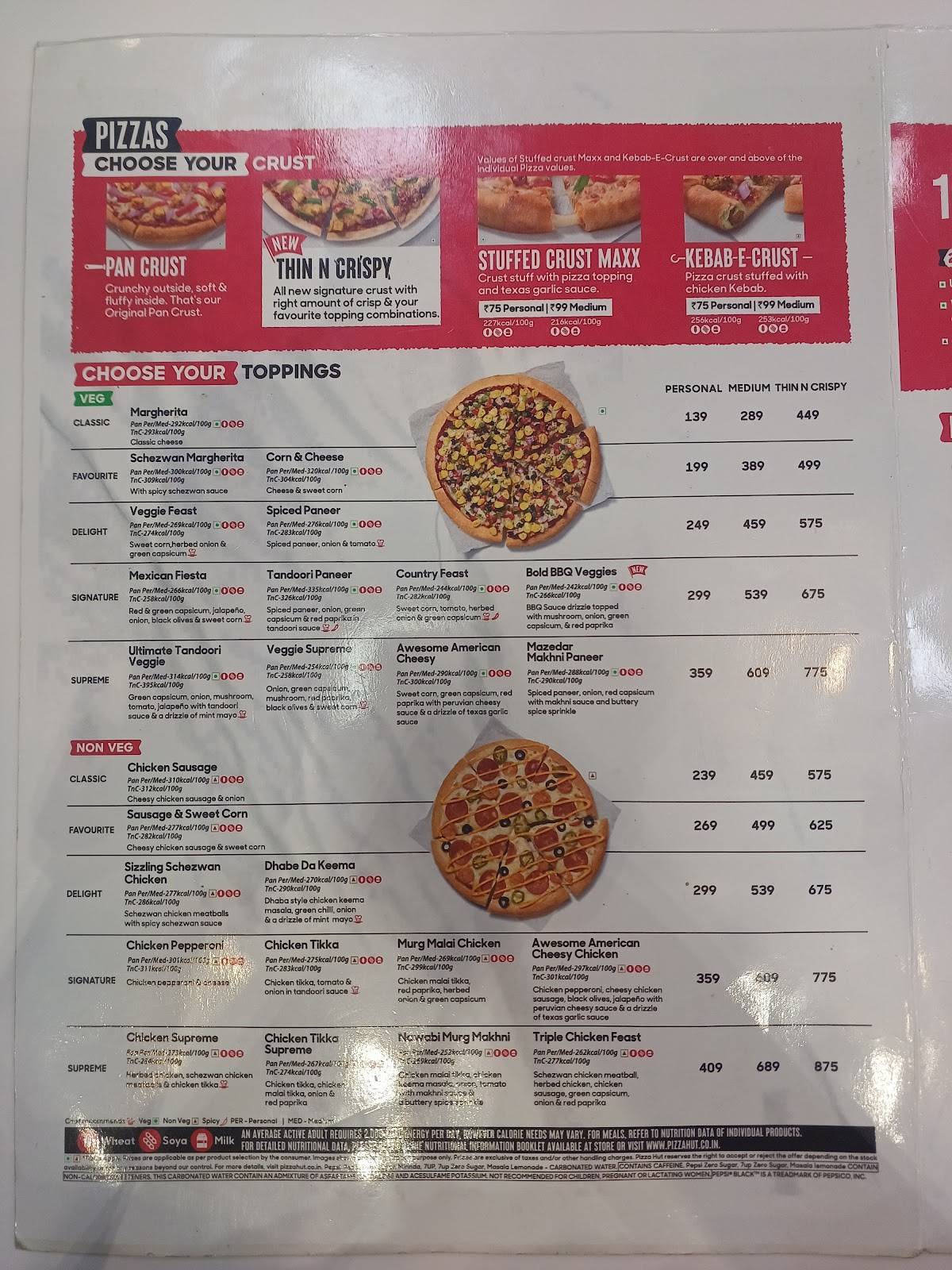 Pizza Hut Karve Road, Pune menu