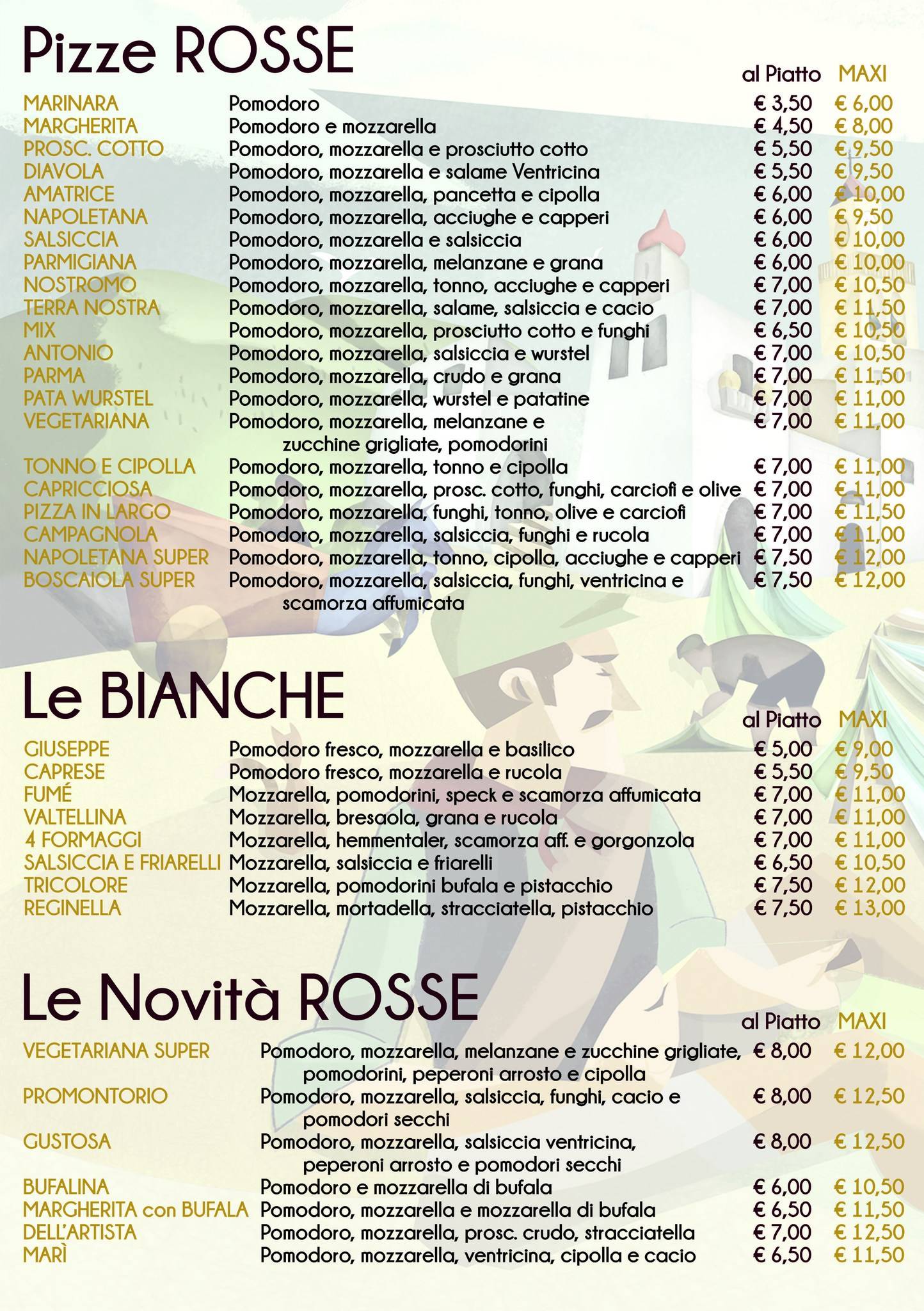 Menu di Pizza in Largo 