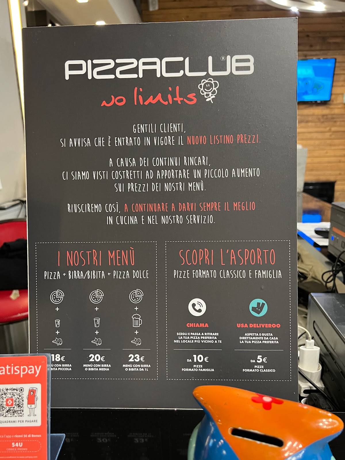 Menu di PizzaClub No Limits - Forlì 