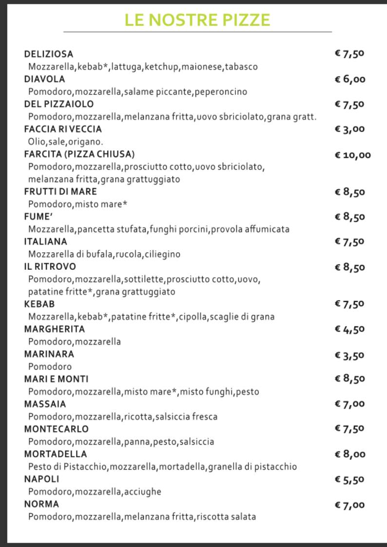 Menu di Il Ritrovo 
