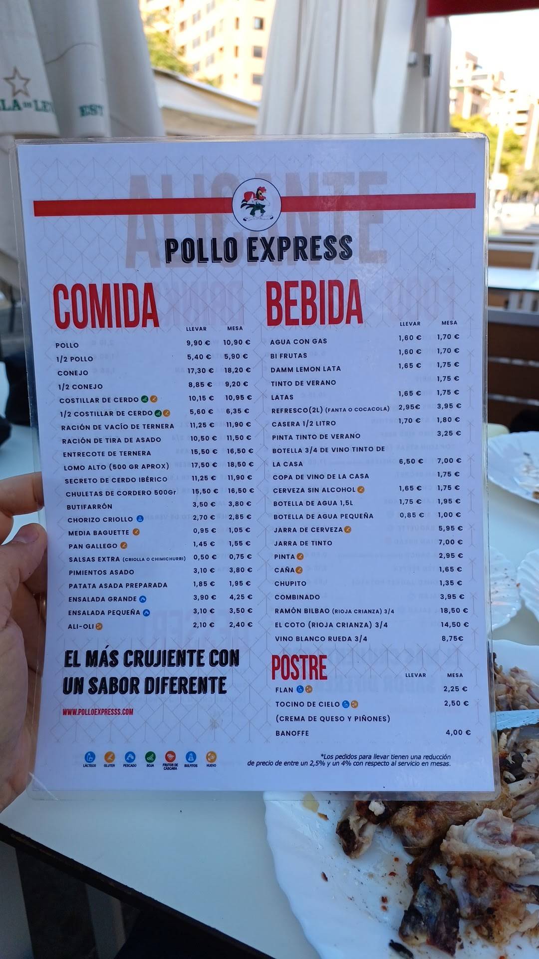 Menu at Pollo Express restaurant, Mexia, 503 W Milam St