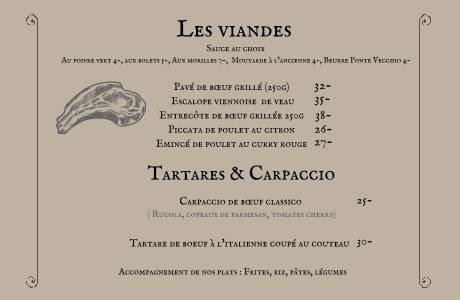 Menu di Ponte Vecchio 
