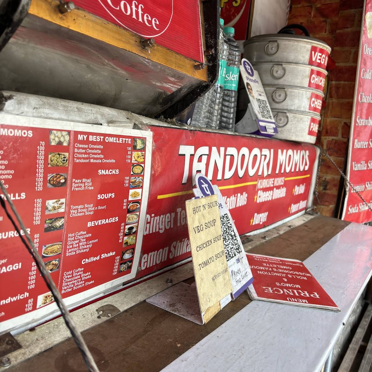 Prince Omlette Centre And Momos menu