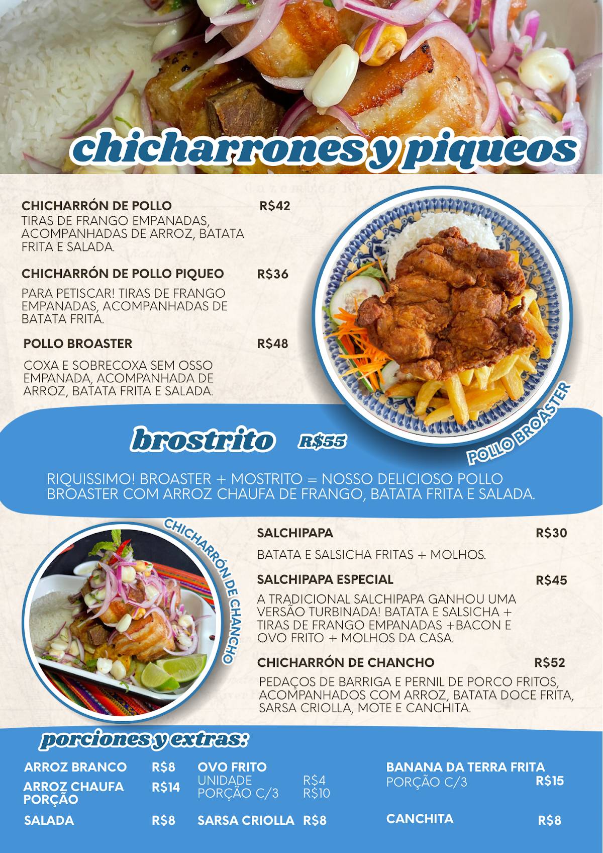 Punto Peru Culinária Peruana cardápio