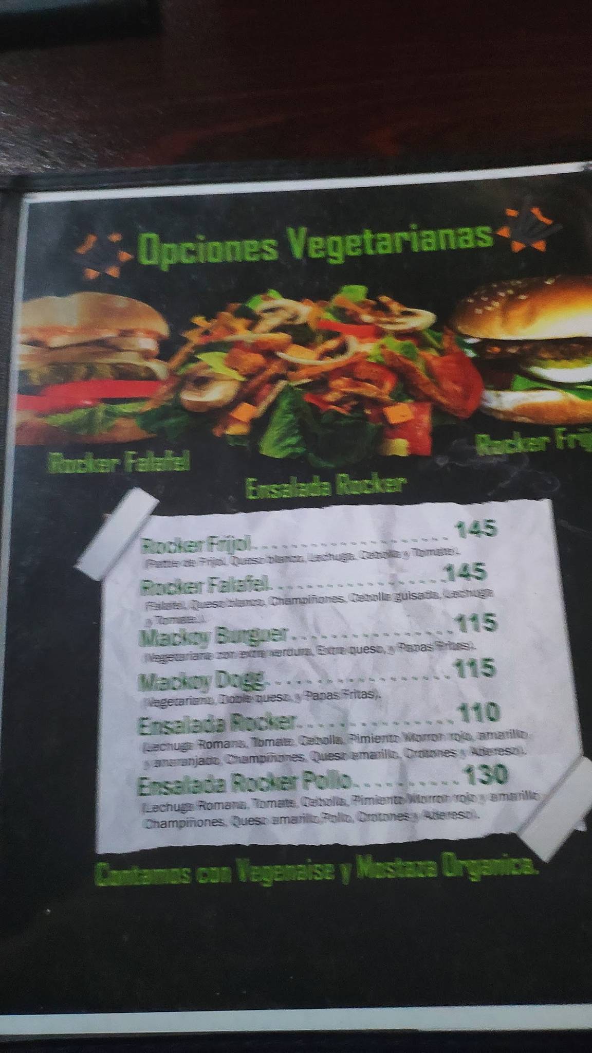 Menu at ROCKER hamburguesas restaurant, Tecate, Pdte. Adolfo de La ...