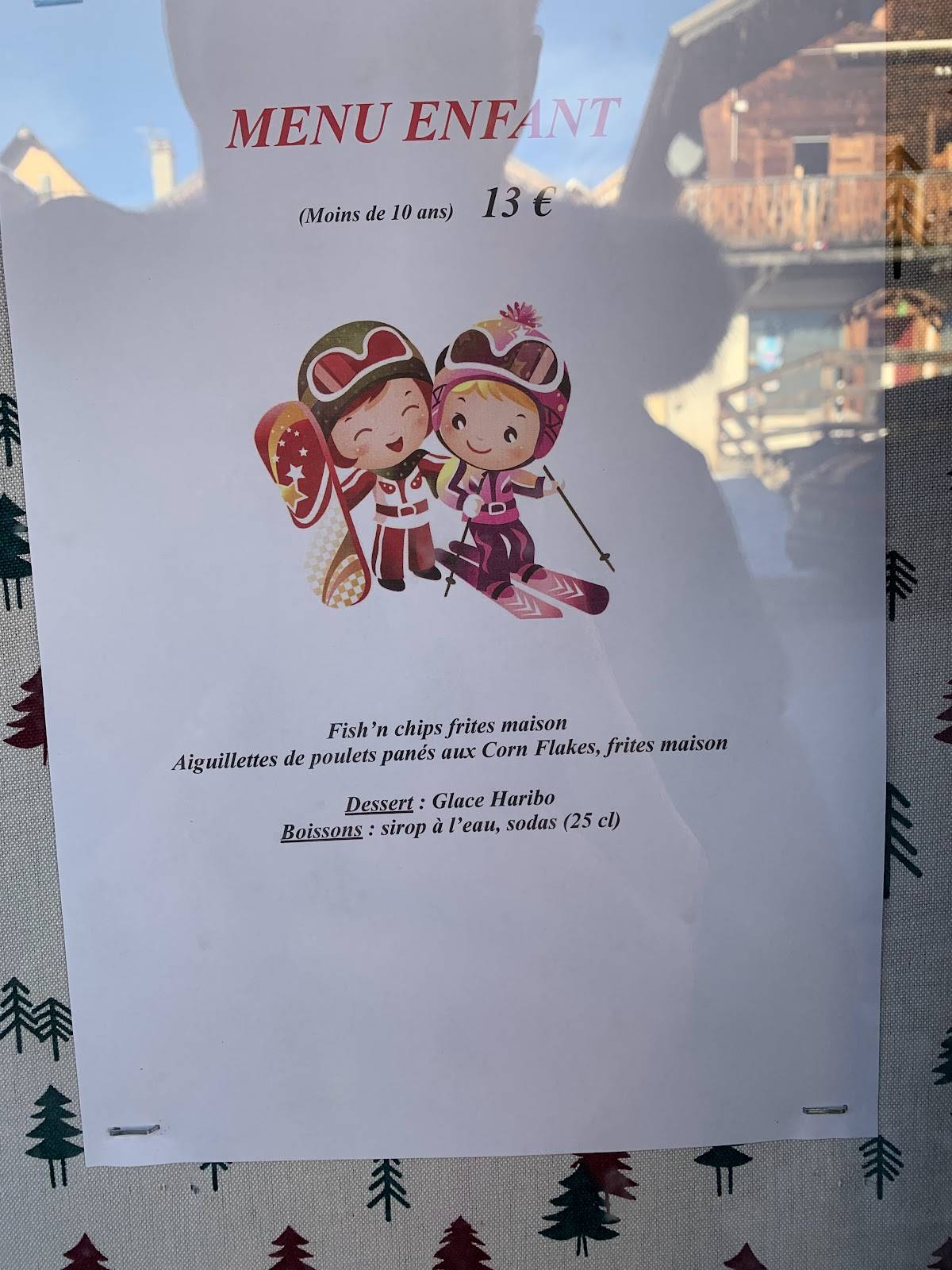 Menu de Restaurant Edelweiss