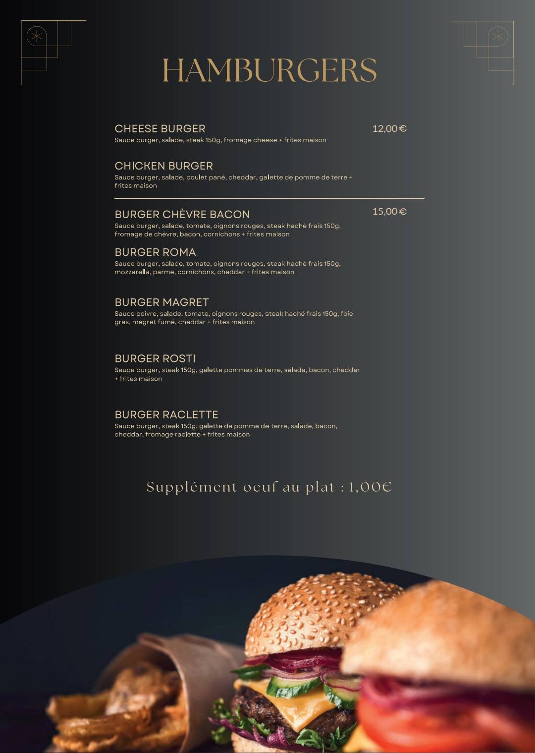 Menu de Restaurant Le Château