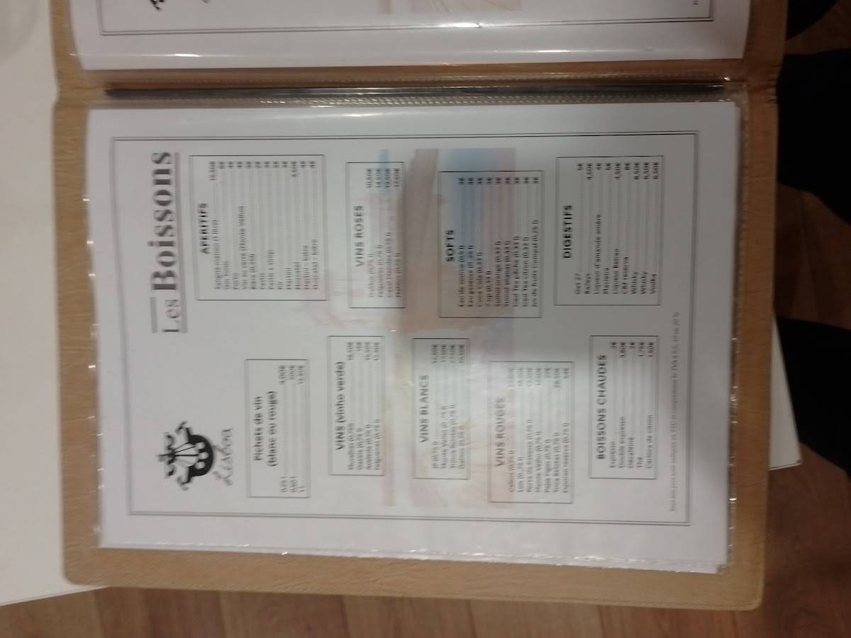 Menu de Restaurant Lisboa