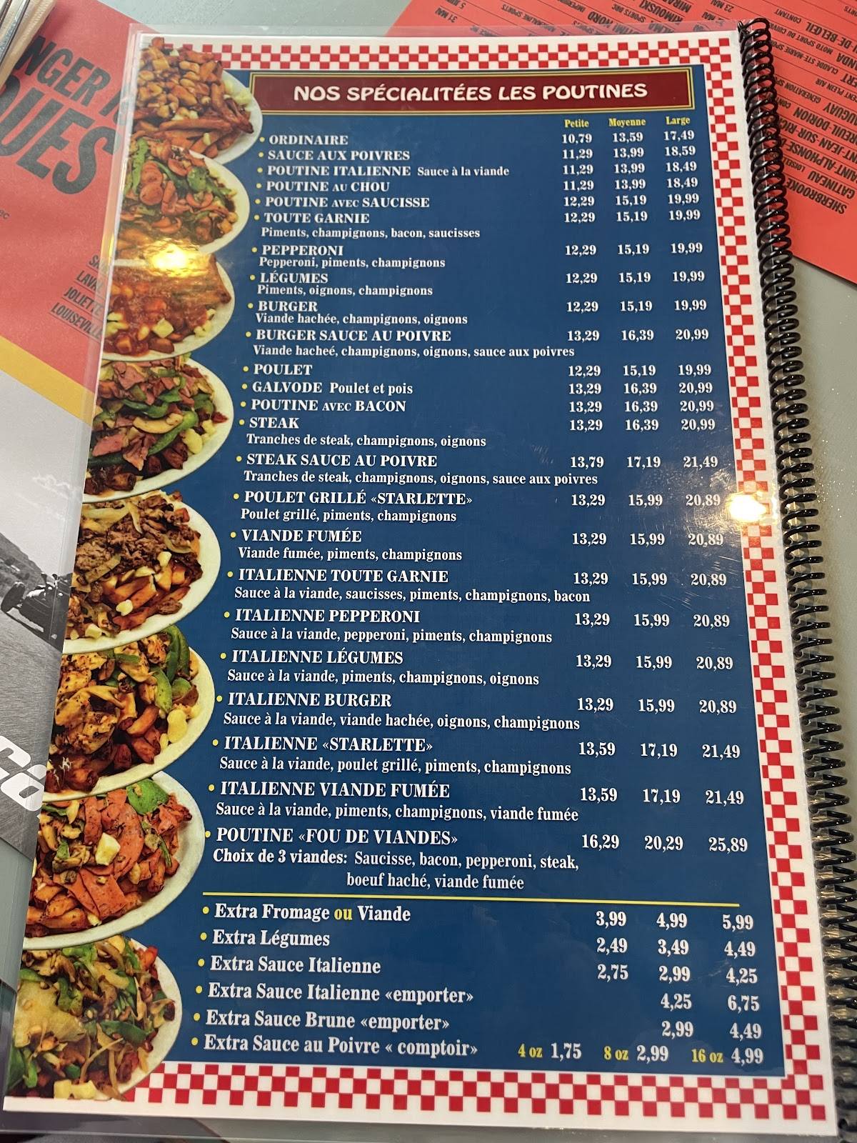 Menu de Restaurant Rest-Poutine