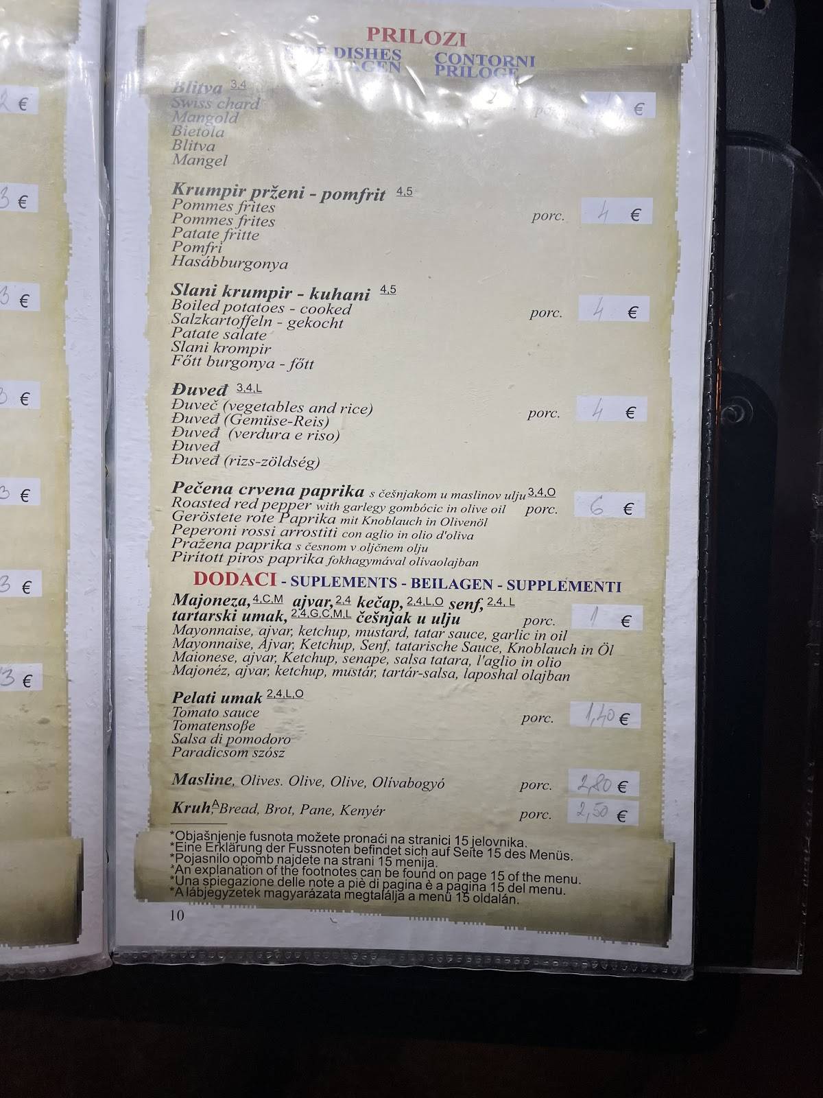Menu di Restoran Kangarol 