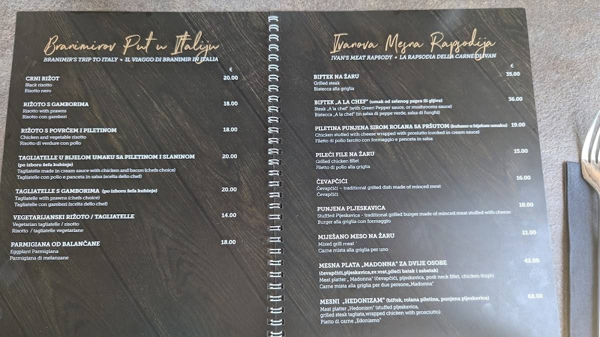 Menu di Restoran Madonna 