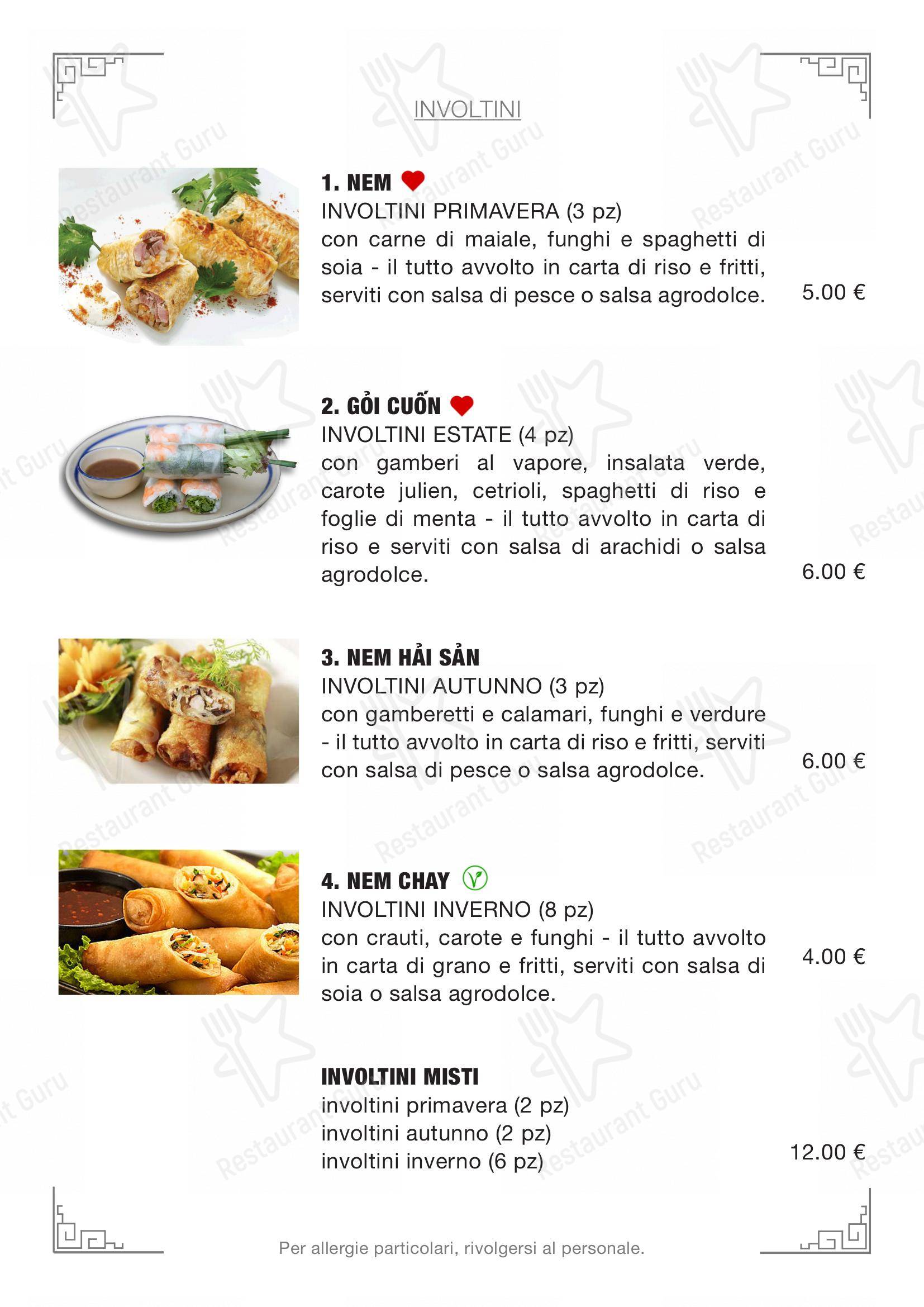 Menu per Ristorante Pizzeria D.o.c. in Pavia