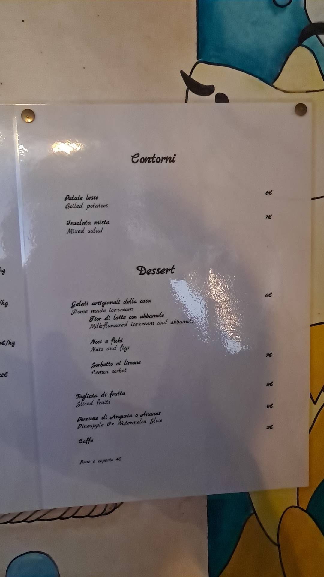 Menu di Ristorante da Pasqualina 