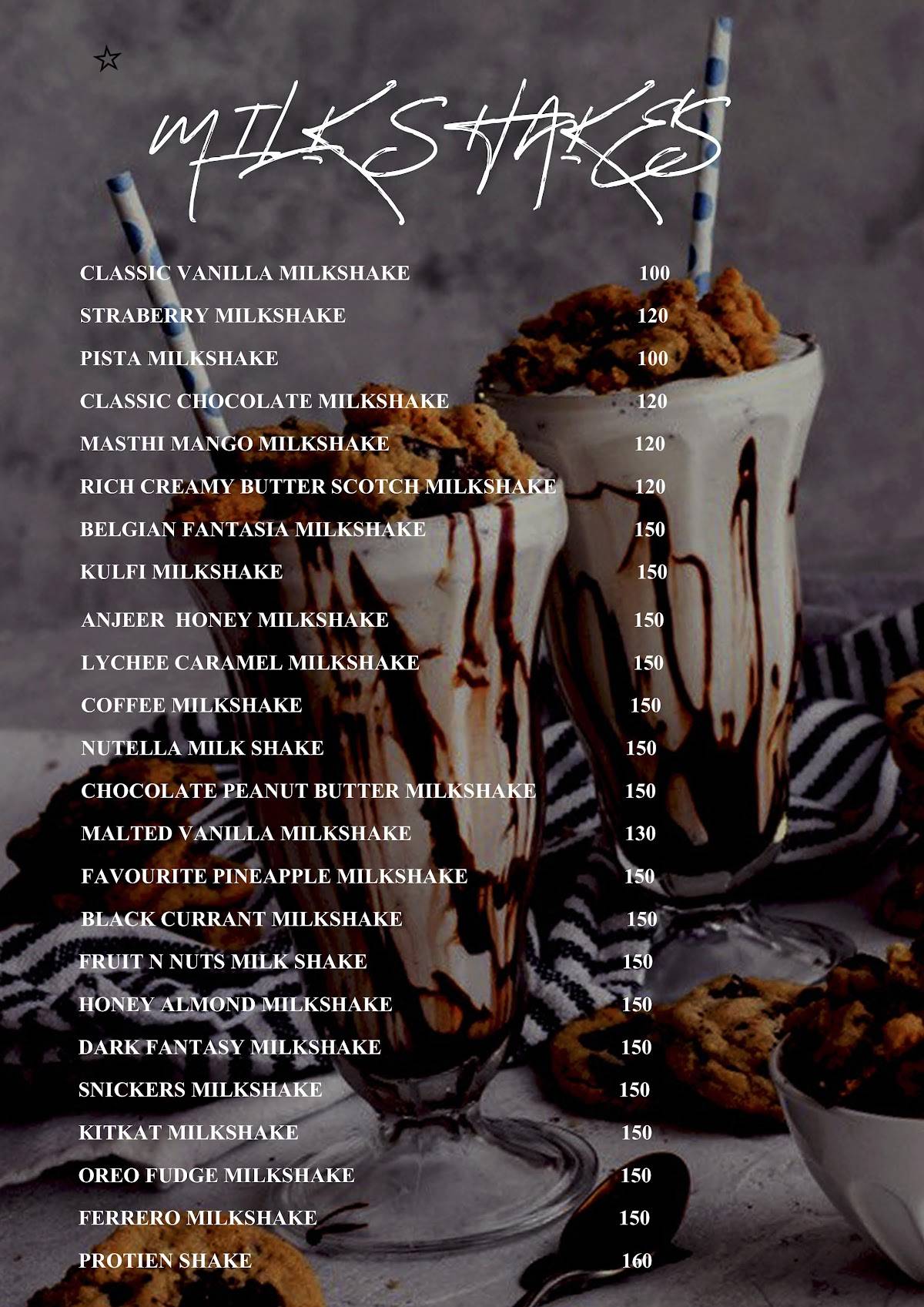 SIP N BITE menu