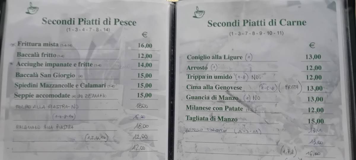 Menu di Sà Pesta 