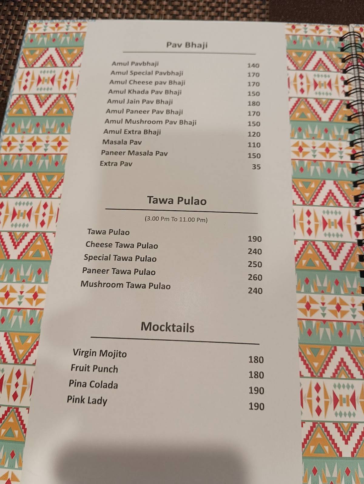 Sai Sagar Pure Veg Restaurant menu
