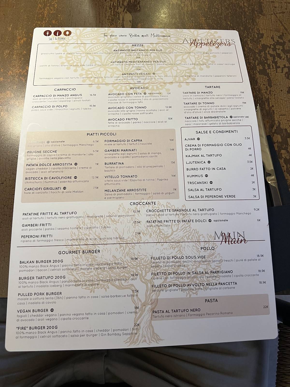 Menu di Salt & Pepper 