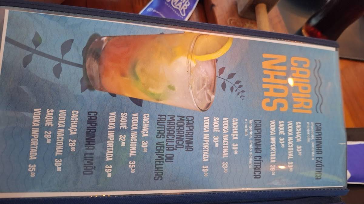 Santo Mar Restaurante cardápio