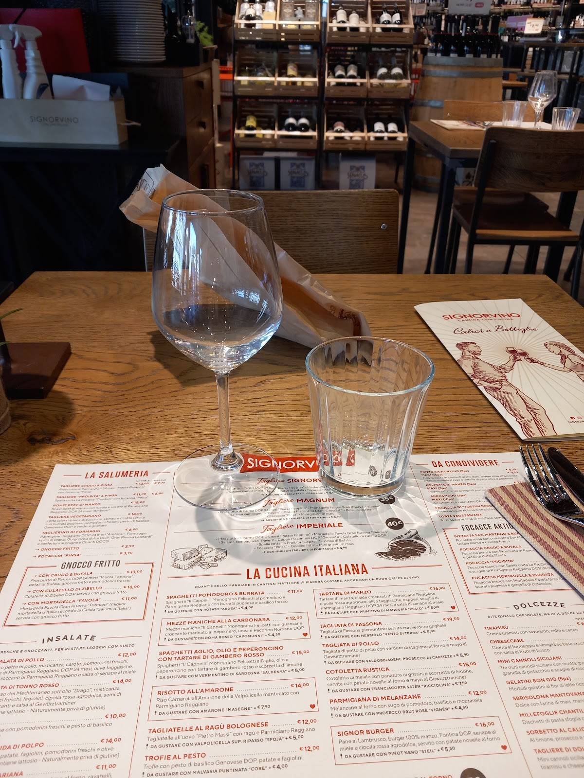Menu di Signorvino Parma 