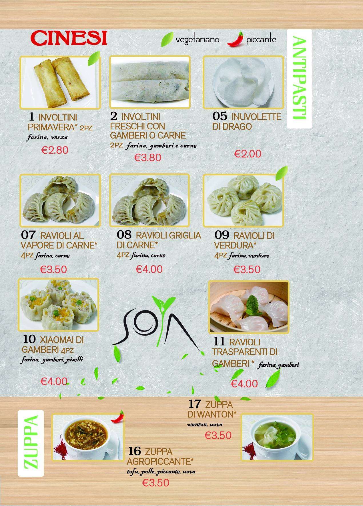 Menu di Ristorante Sushi Soya 