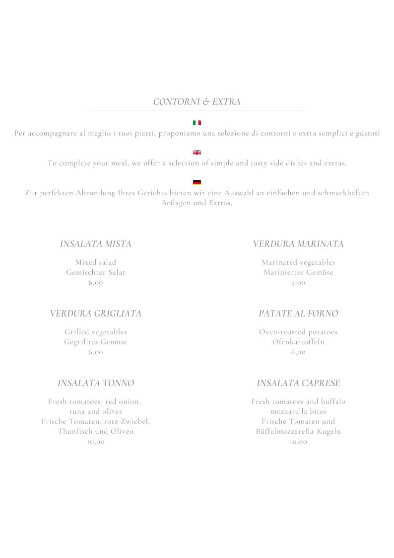 Menu di Speck Stube al Castèl Limone Ristorante Tipico 