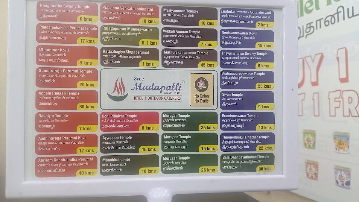 Sree Madapalli menu