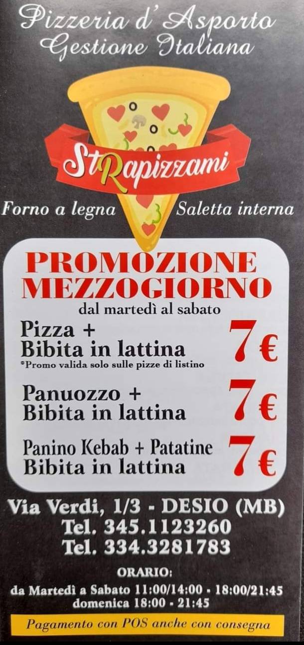 Menu di Strapizzami Desio 
