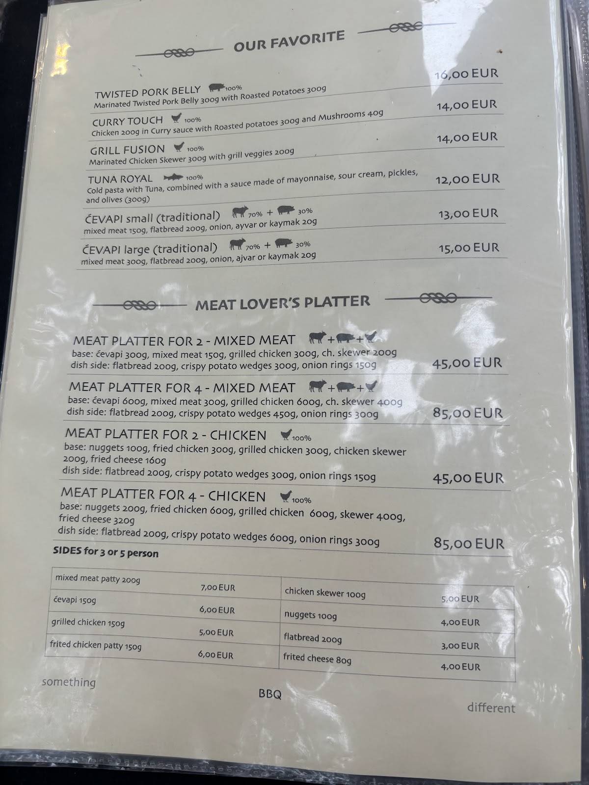 Menu di Street Food BBQ 