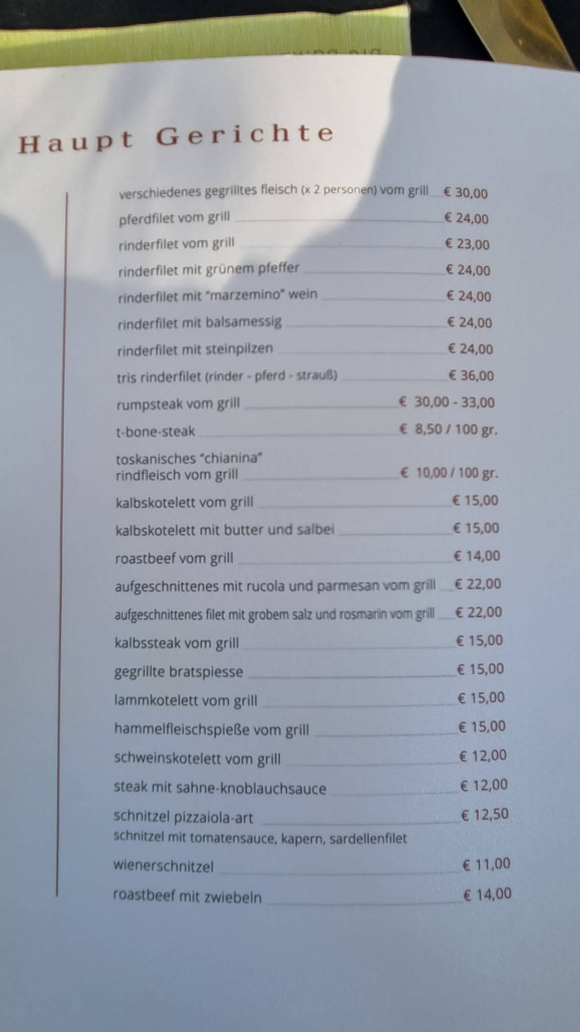 Menu di Surfer'S Grill 