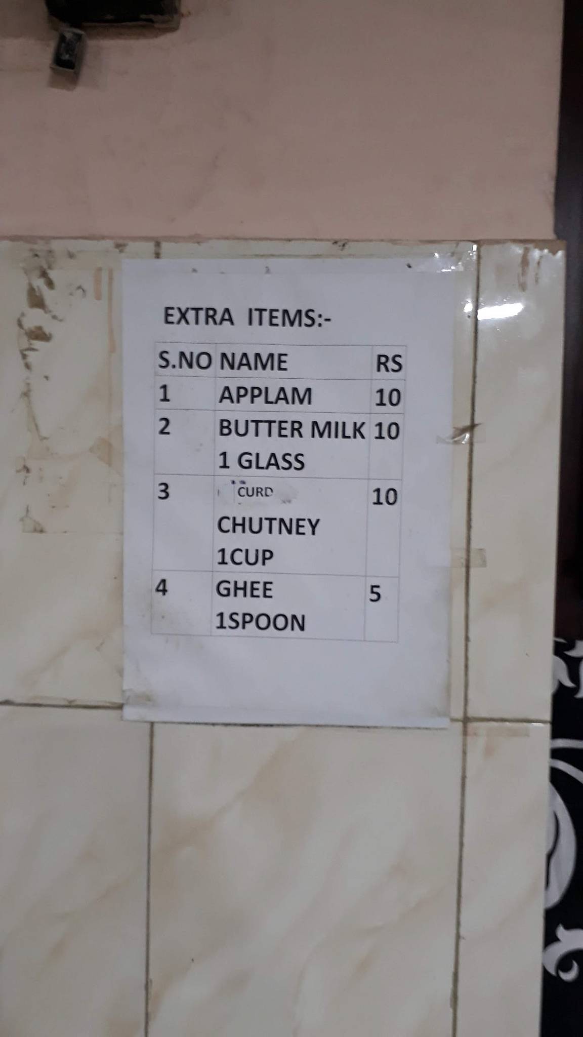 The National Lodge menu