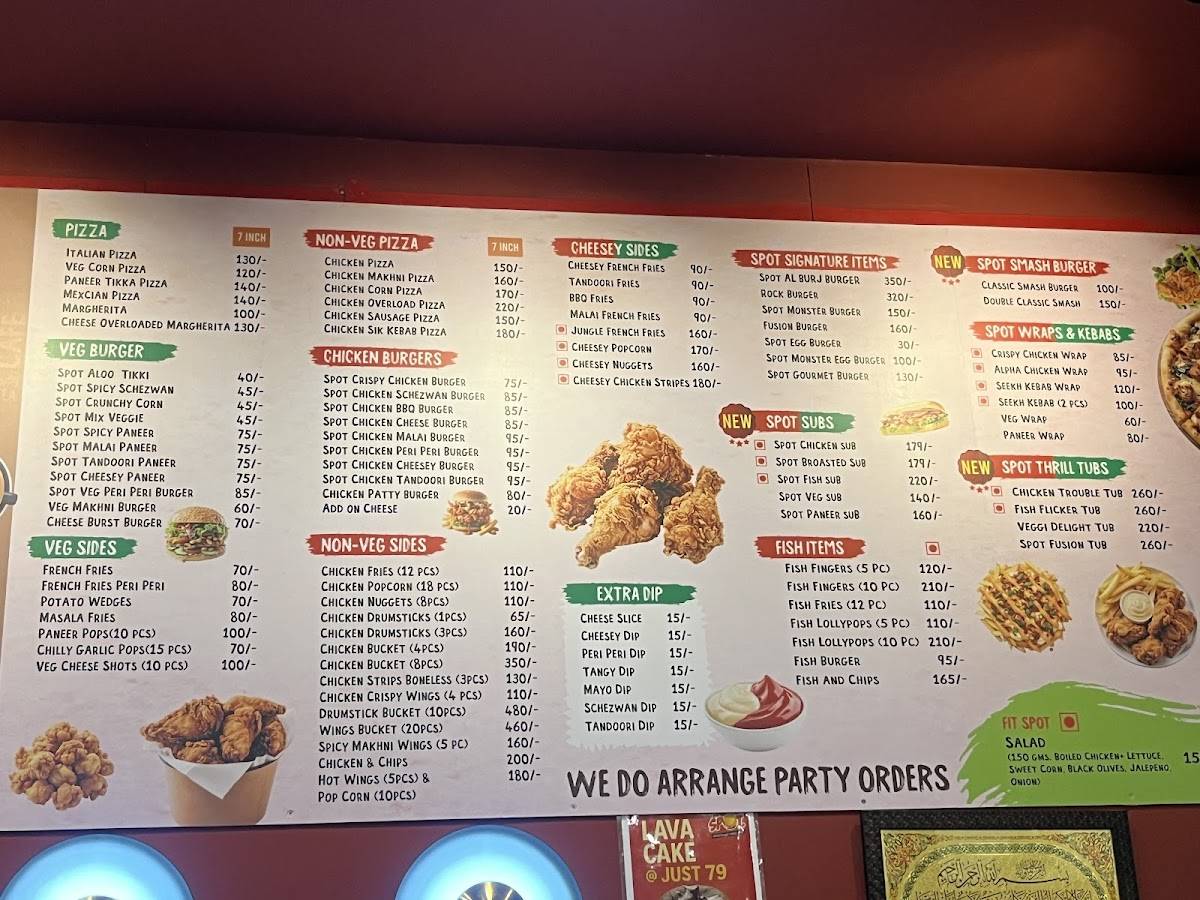 The Spot menu