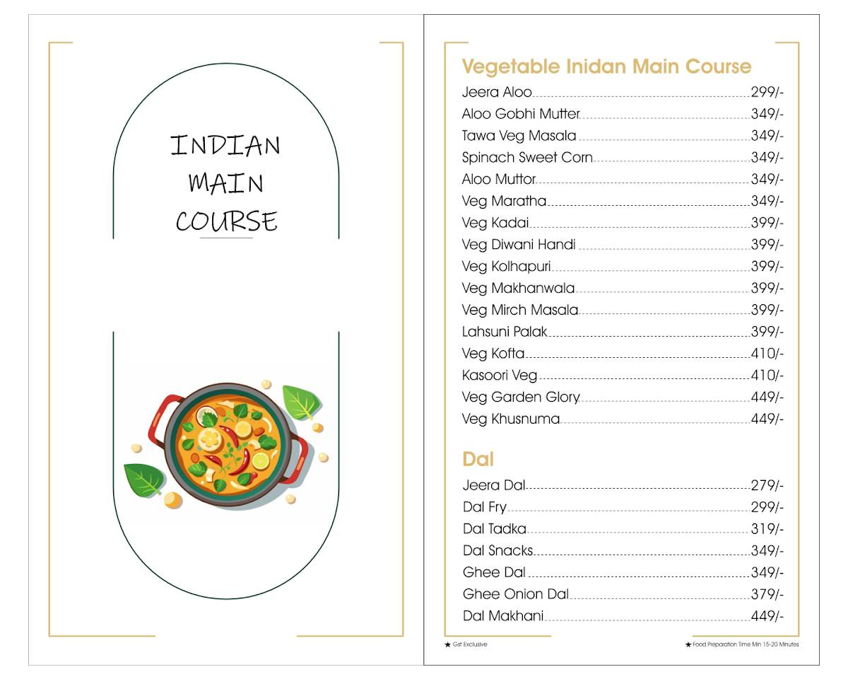 The Vikram's Kitchen menu