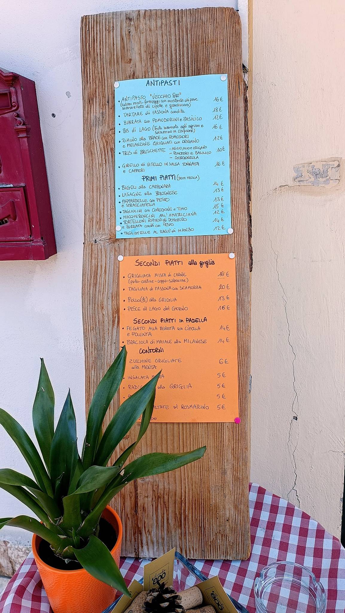 Menu di Trattoria Vecchio 800 