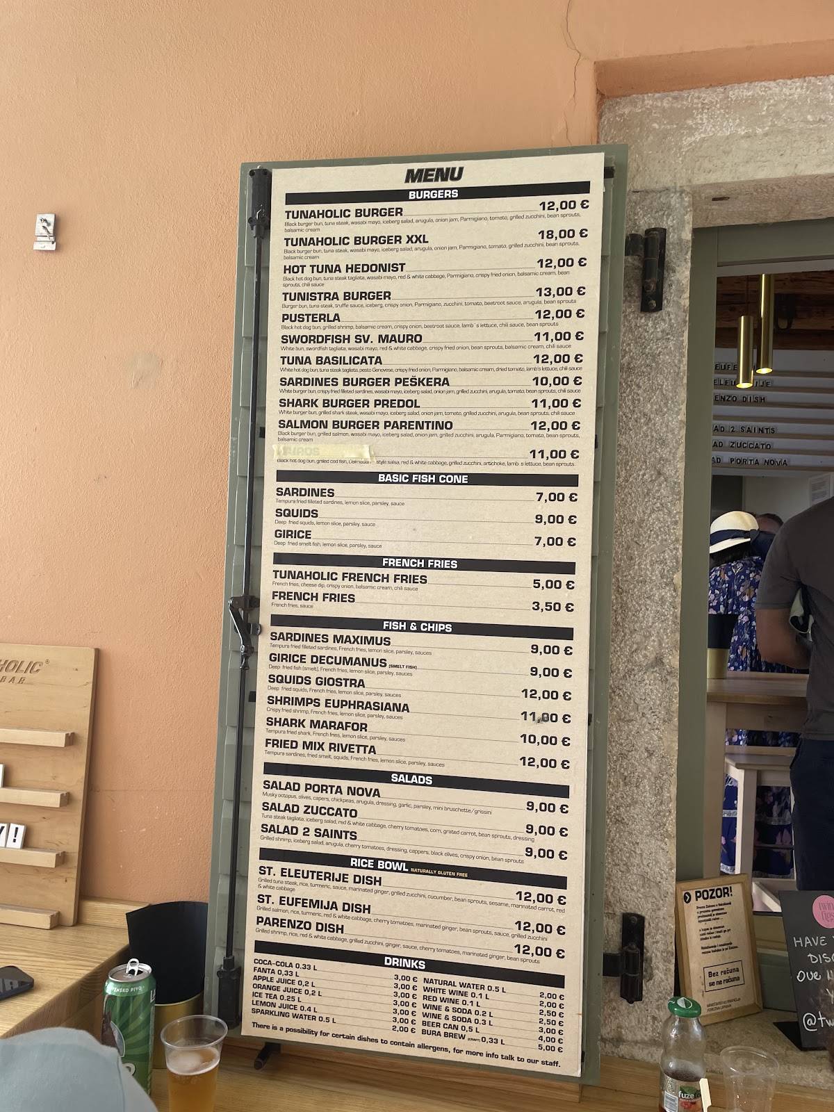 Menu di Tunaholic Fish Bar 