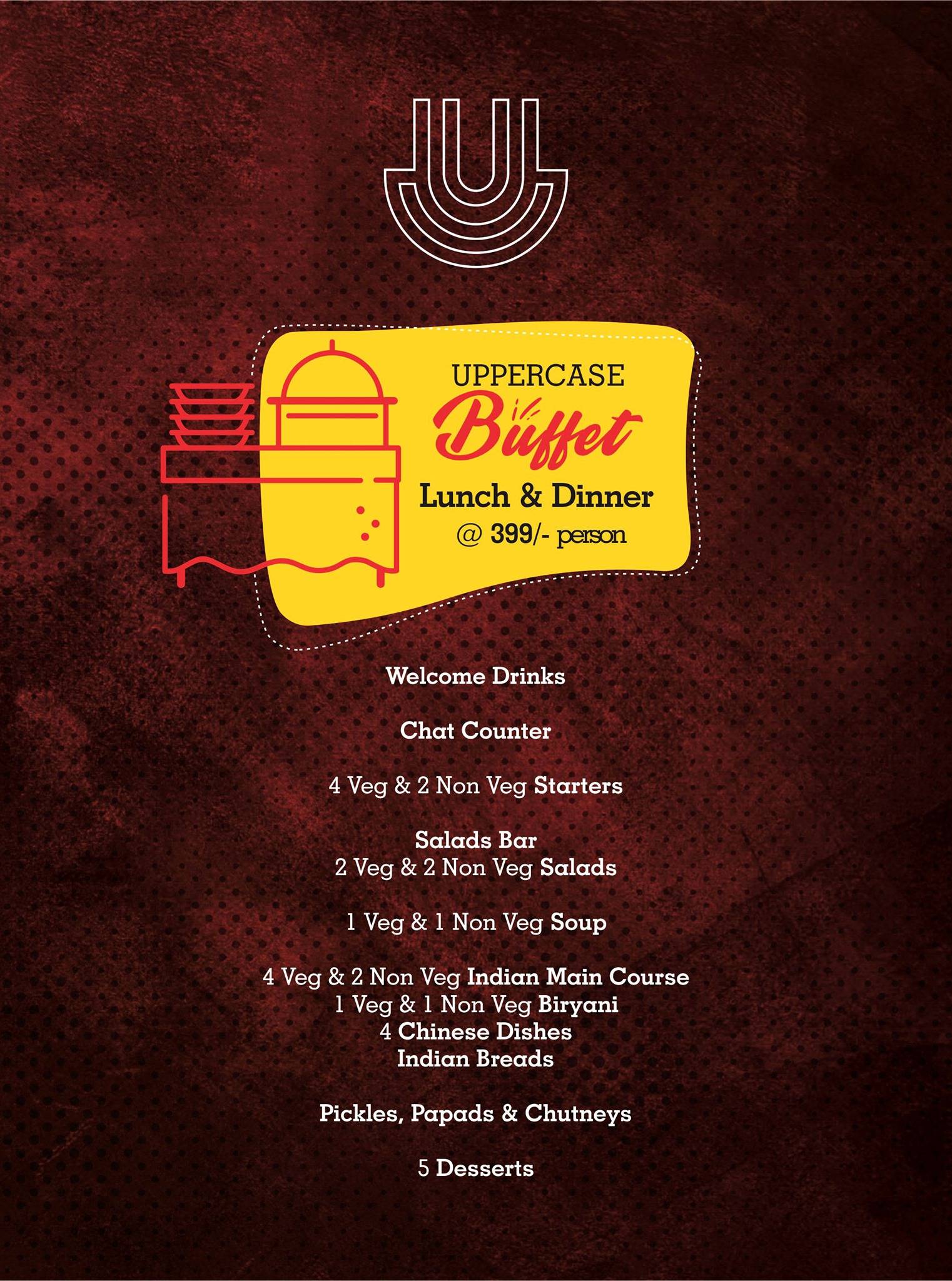 UPPERCASE Diner menu