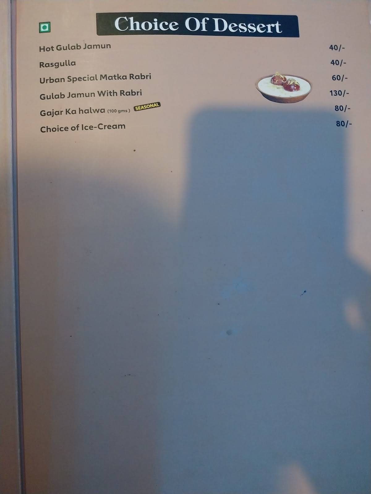 Urban Biryani Restaurant menu